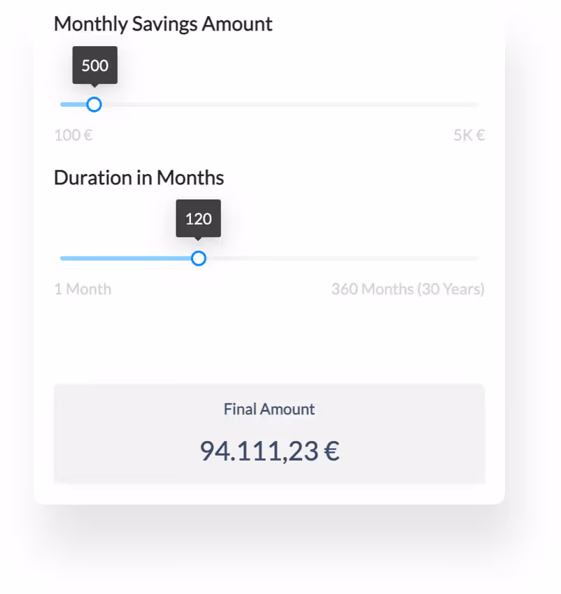 Calculation controls